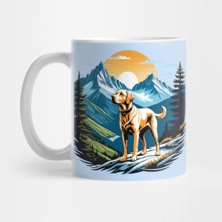 Labrador Dog on Mountain Hike Mug